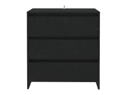 Aparador de madera contrachapada negro 70x41x75 cm ES99196