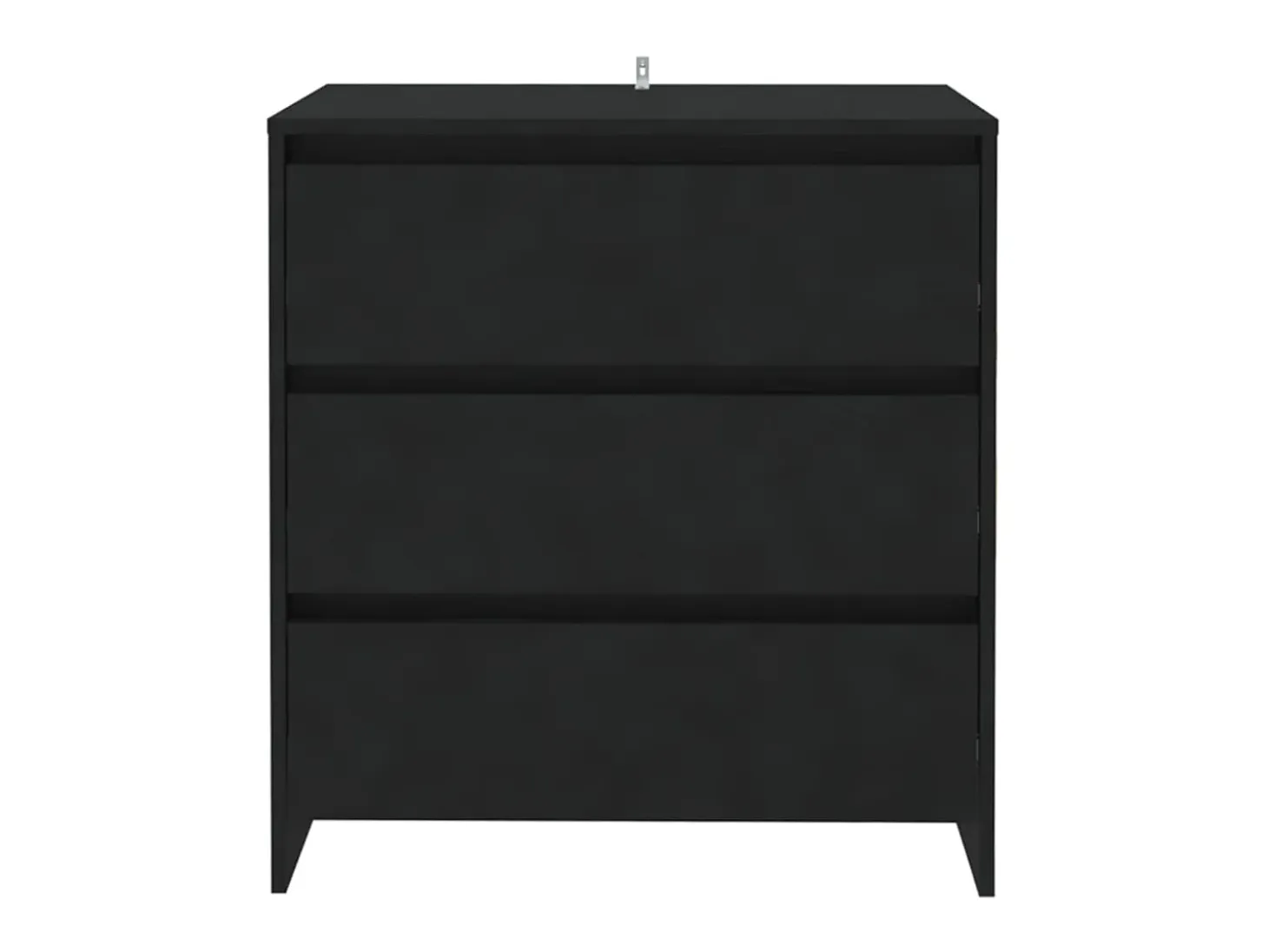 Aparador de madera contrachapada negro 70x41x75 cm ES99196