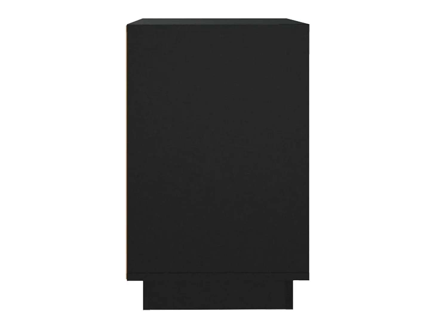Aparador de madera contrachapada negro 102x35x60 cm