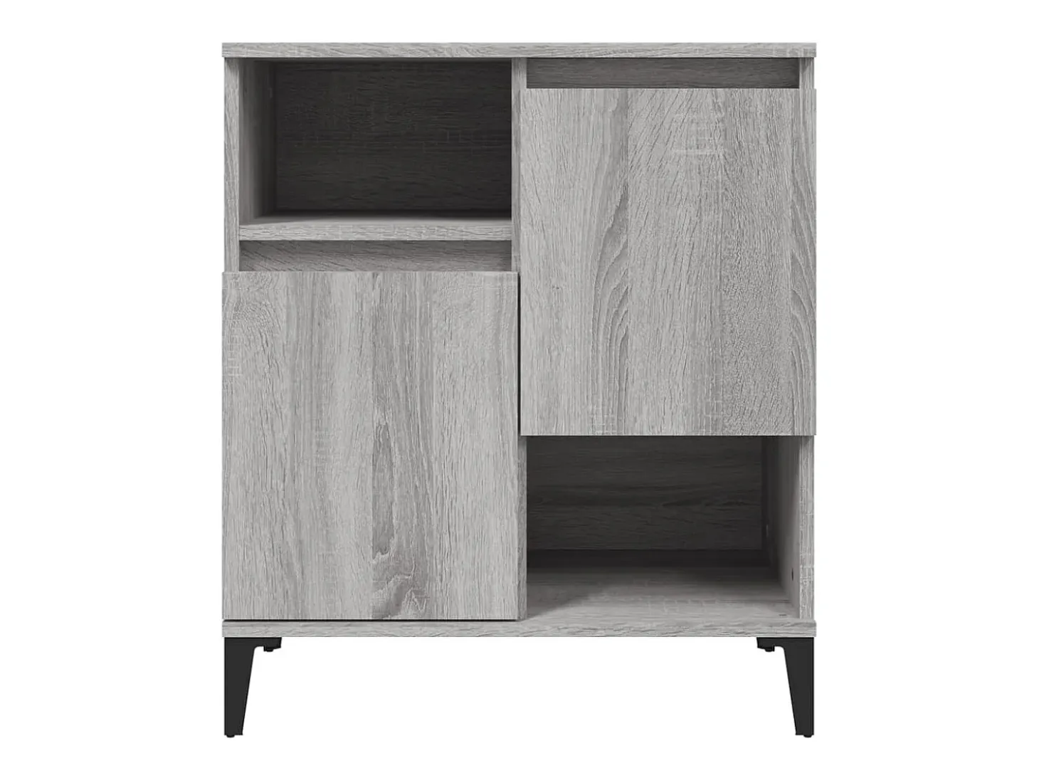 Aparador de madera contrachapada gris Sonoma 60x35x70 cm