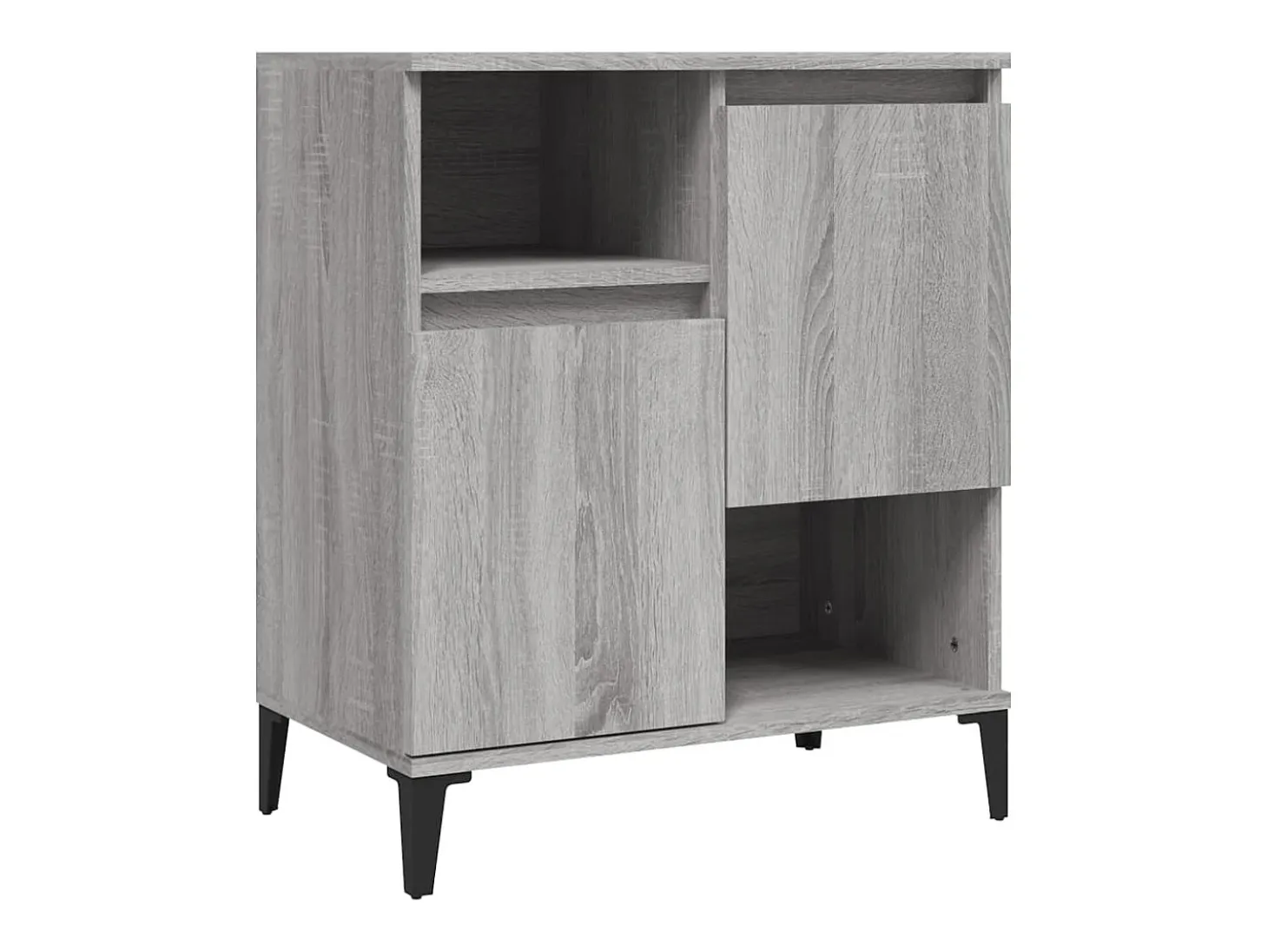 Aparador de madera contrachapada gris Sonoma 60x35x70 cm