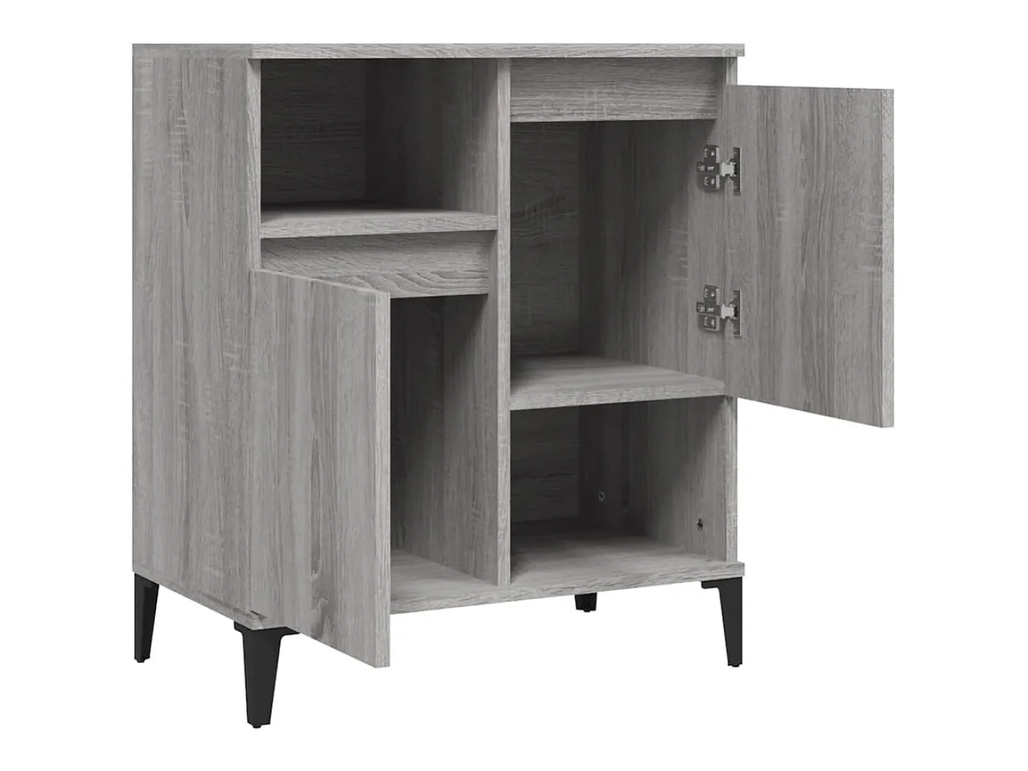 Aparador de madera contrachapada gris Sonoma 60x35x70 cm
