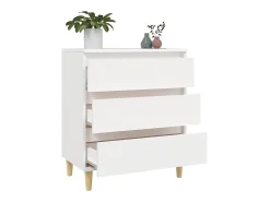 Aparador de madera contrachapada blanco 60x35x70 cm ES86681