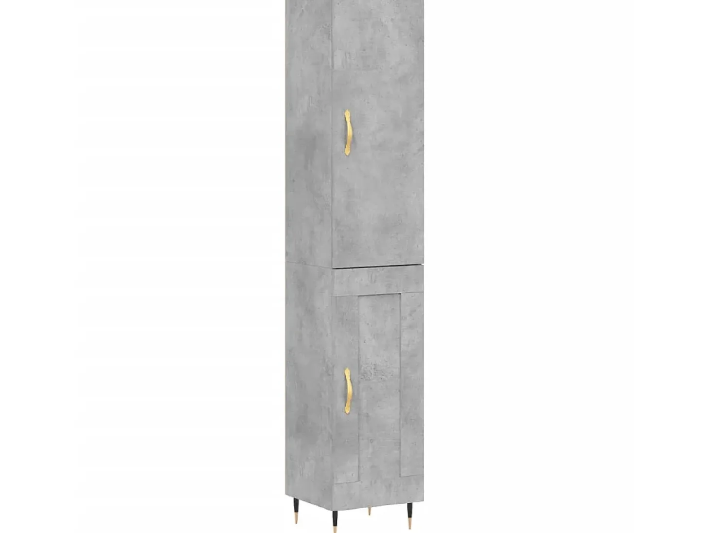 Aparador de madera contrachapada gris hormigón 34,5x34x180 cm ES44105