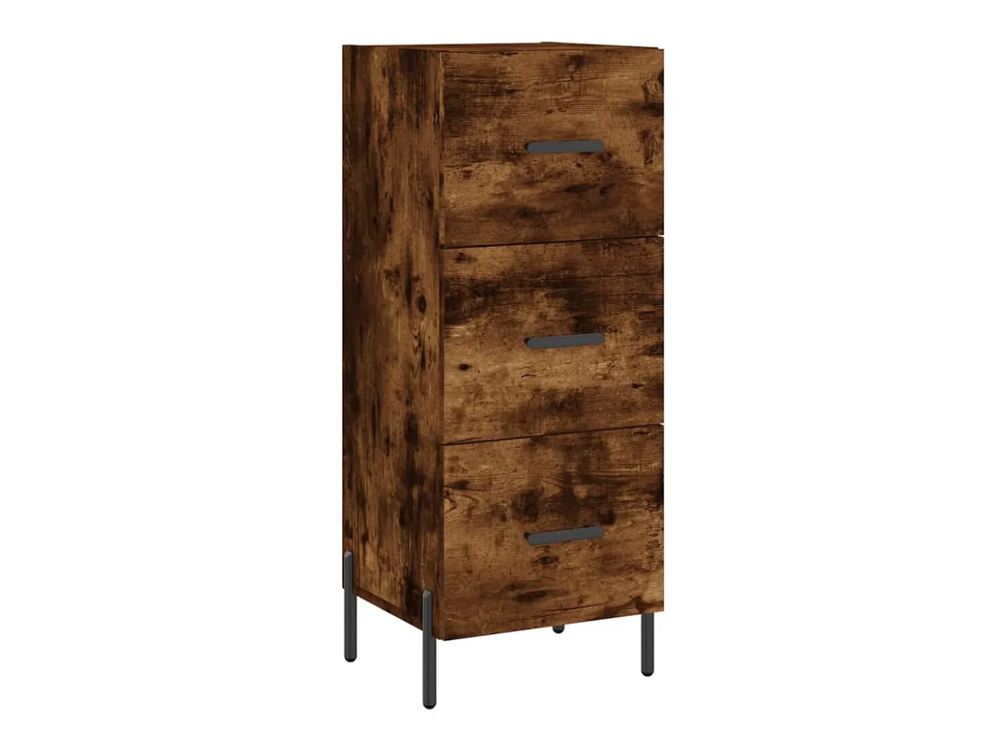 Aparador de madera contrachapada roble ahumado 34,5x34x180 cm ES30959