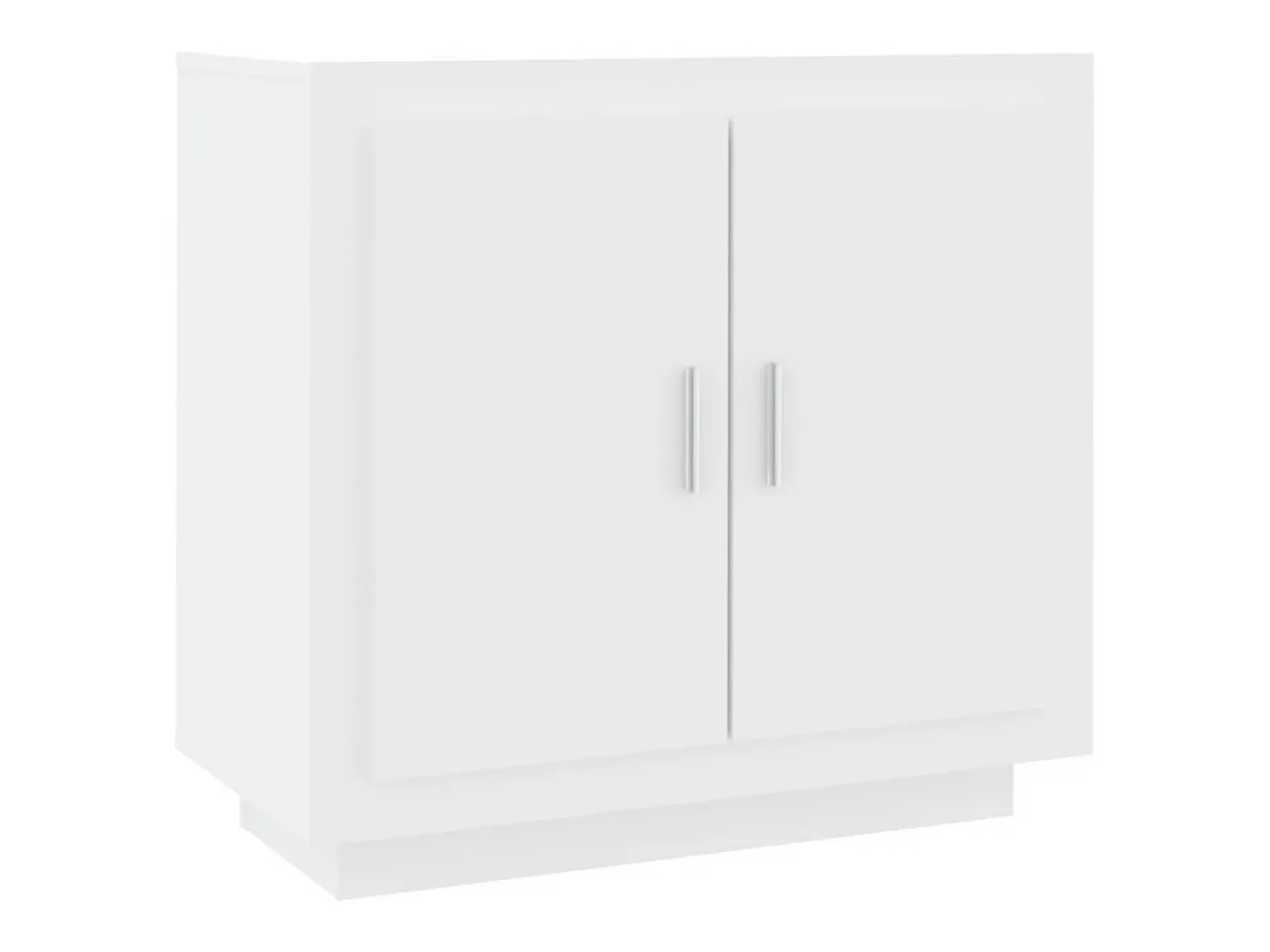Aparador de madera contrachapada blanco 80x40x75 cm