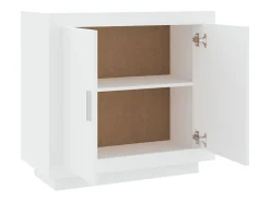 Aparador de madera contrachapada blanco 80x40x75 cm