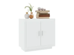 Aparador de madera contrachapada blanco 80x40x75 cm