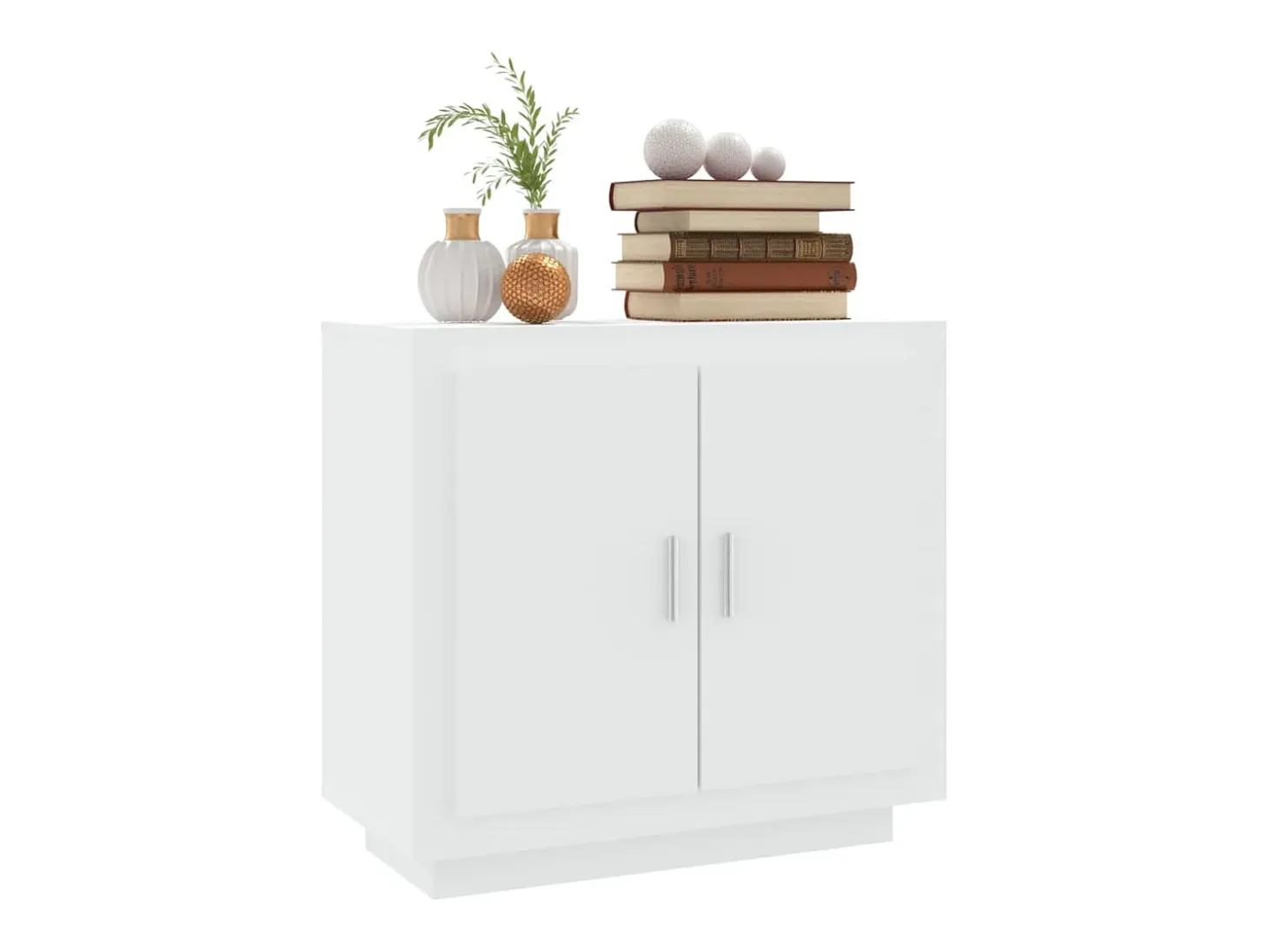 Aparador de madera contrachapada blanco 80x40x75 cm