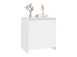 Aparador de madera contrachapada blanco 70x41x75 cm
