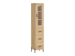 Aparador de madera contrachapada roble Sonoma 34,5x34x180 cm
