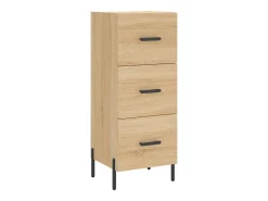 Aparador de madera contrachapada roble Sonoma 34,5x34x180 cm