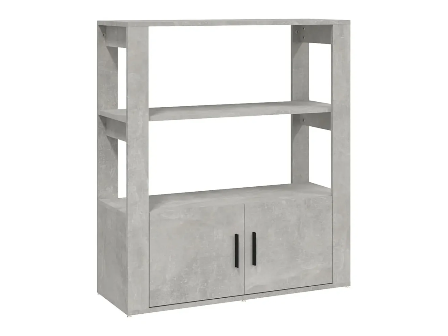 Aparador de madera contrachapada gris hormigón 80x30x90 cm ES95979