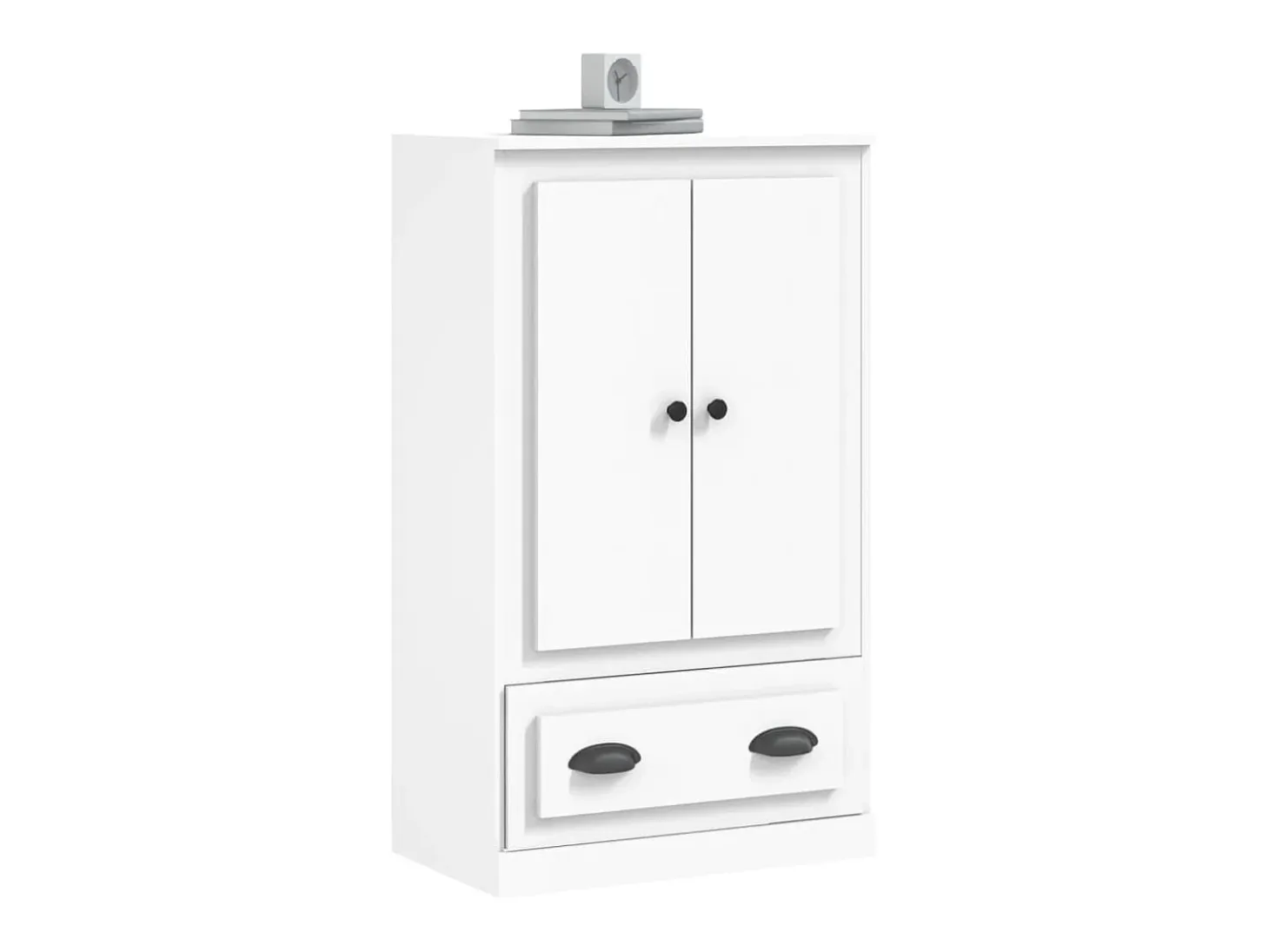 Aparador de madera contrachapada blanco 60x35,5x103,5 cm ES55870