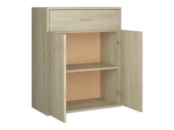 Aparador de madera contrachapada color roble Sonoma 60x30x75 cm