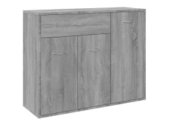 Aparador de madera contrachapada gris Sonoma 88x30x70 cm ES56818