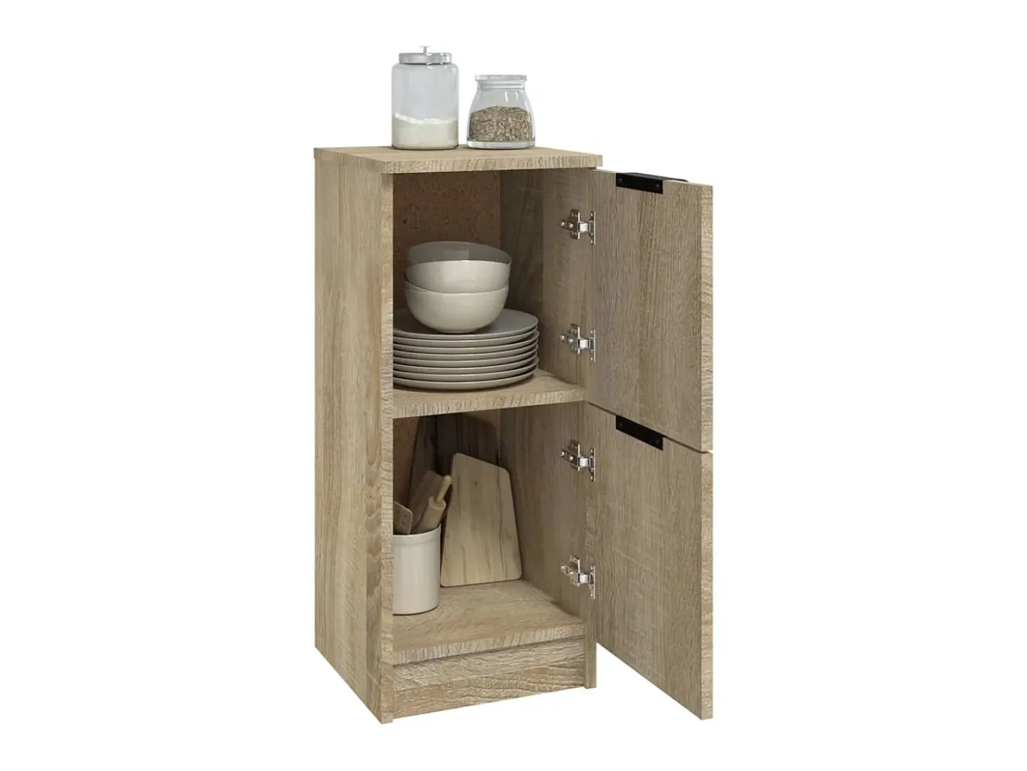 Aparador de madera contrachapada roble Sonoma 30x30x70 cm ES17257