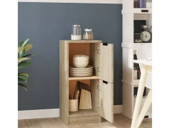 Aparador de madera contrachapada roble Sonoma 30x30x70 cm ES17257