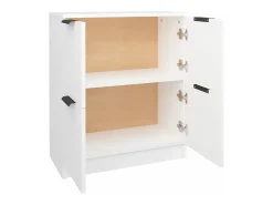 Aparador de madera contrachapada blanco 60x30x70 cm