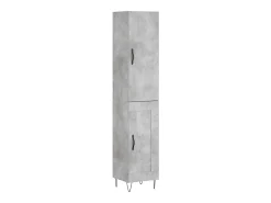 Aparador de madera contrachapada gris hormigón 34,5x34x180 cm ES97194