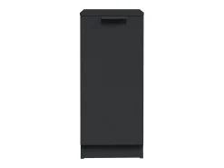 Aparador de madera contrachapada negro 30x30x70 cm