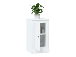 Aparador de madera contrachapada blanco 37,5x35,5x67,5 cm