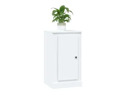 Aparador de madera contrachapada blanco 37,5x35,5x67,5 cm