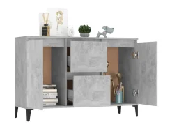 Aparador de madera contrachapada gris hormigón 104x35x70 cm ES92187