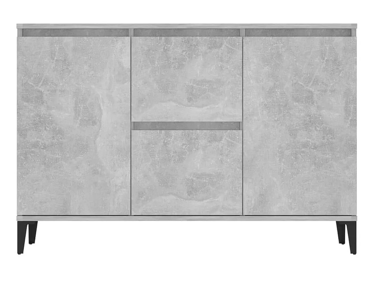 Aparador de madera contrachapada gris hormigón 104x35x70 cm ES92187