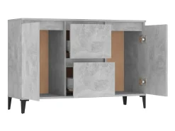 Aparador de madera contrachapada gris hormigón 104x35x70 cm ES92187