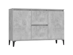 Aparador de madera contrachapada gris hormigón 104x35x70 cm ES92187