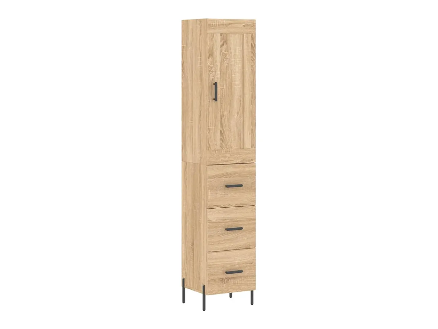 Aparador de madera contrachapada roble Sonoma 34,5x34x180 cm ES67825