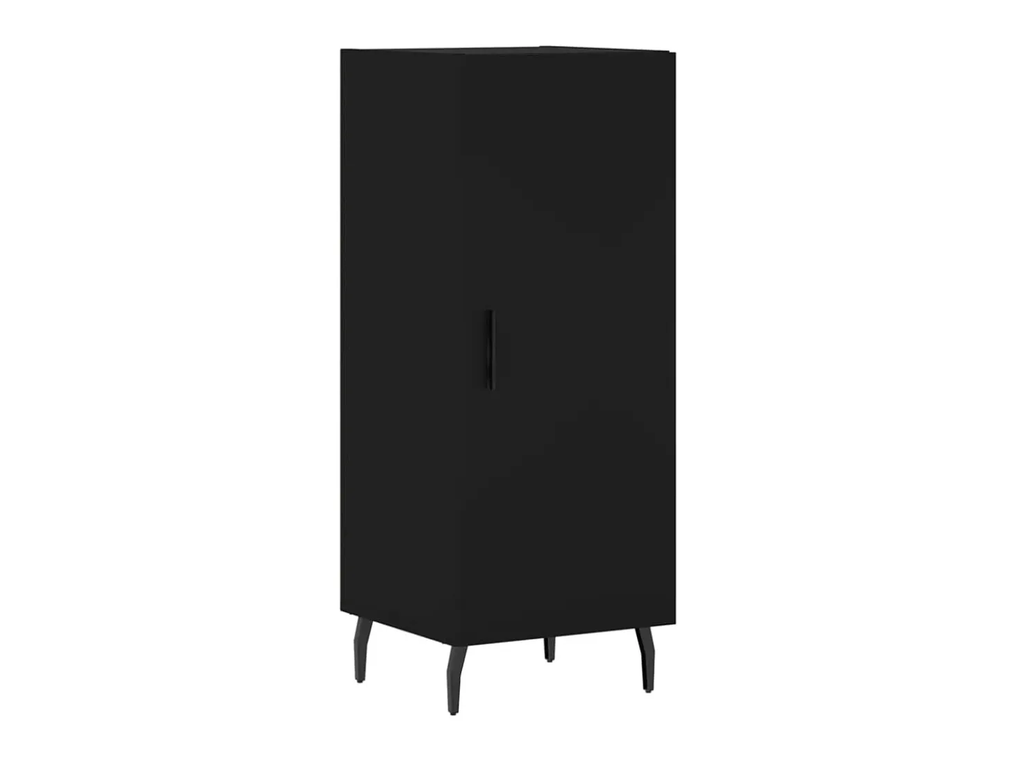 Aparador de madera contrachapada negro 34,5x34x90 cm ES55376