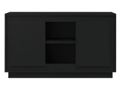 Aparador de madera contrachapada negro 102x35x60 cm ES600249