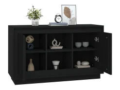 Aparador de madera contrachapada negro 102x35x60 cm ES600249