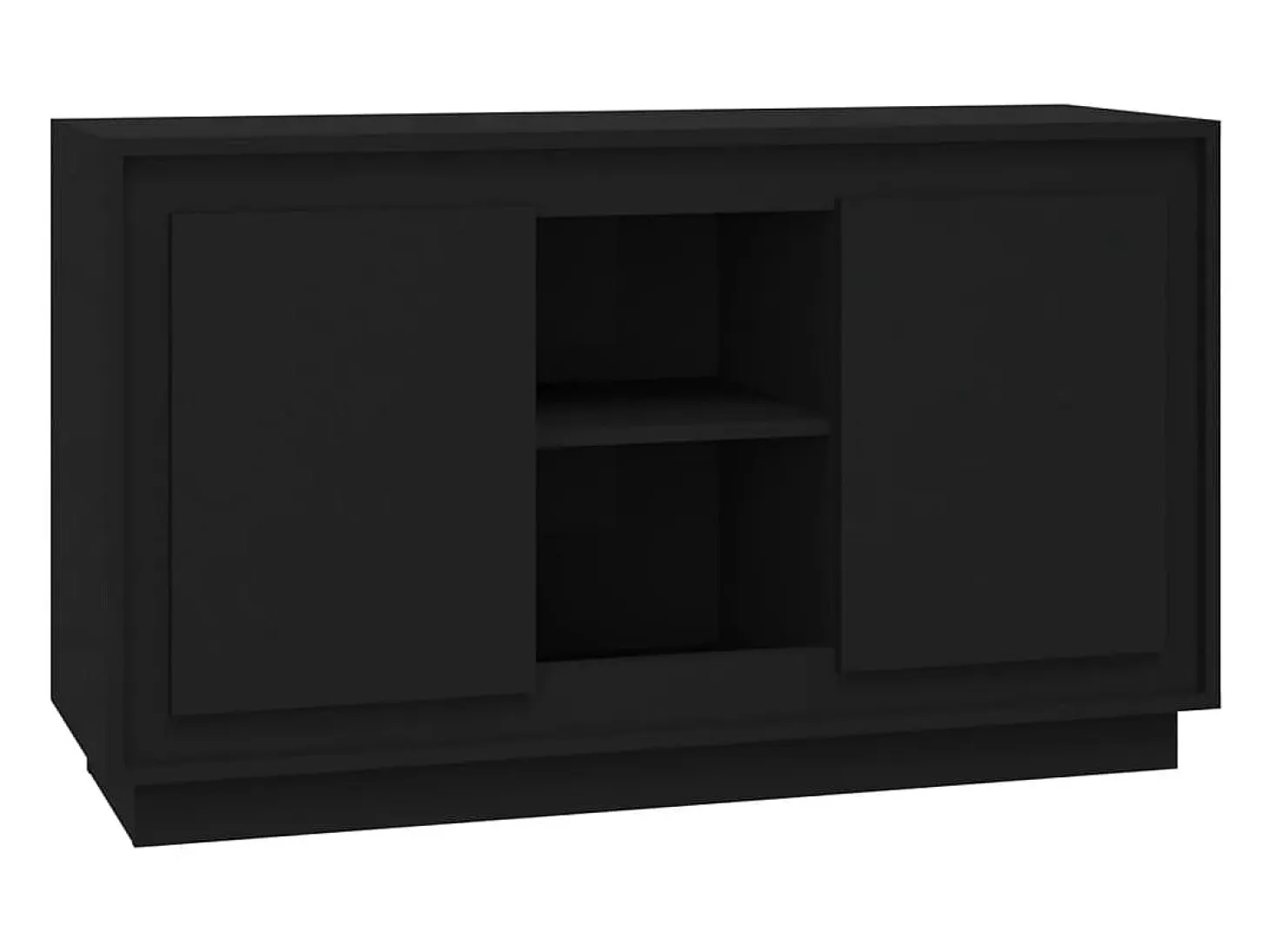 Aparador de madera contrachapada negro 102x35x60 cm ES600249