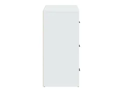 Aparador de madera contrachapada blanco 80x33x70 cm