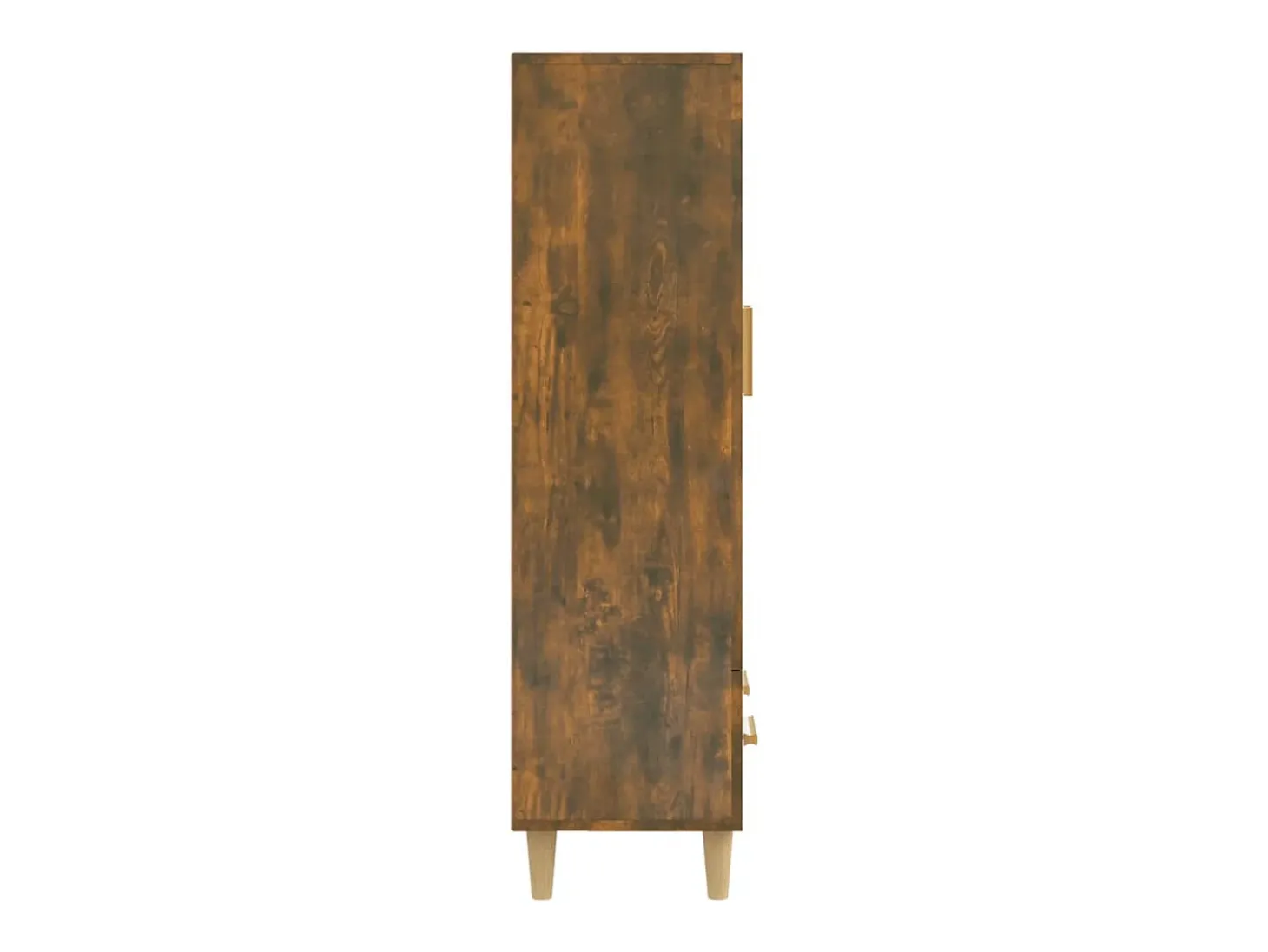 Aparador de madera contrachapada roble ahumado 70x31x115 cm