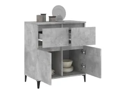 Aparador de madera contrachapada gris hormigón 60x35x70 cm ES78819