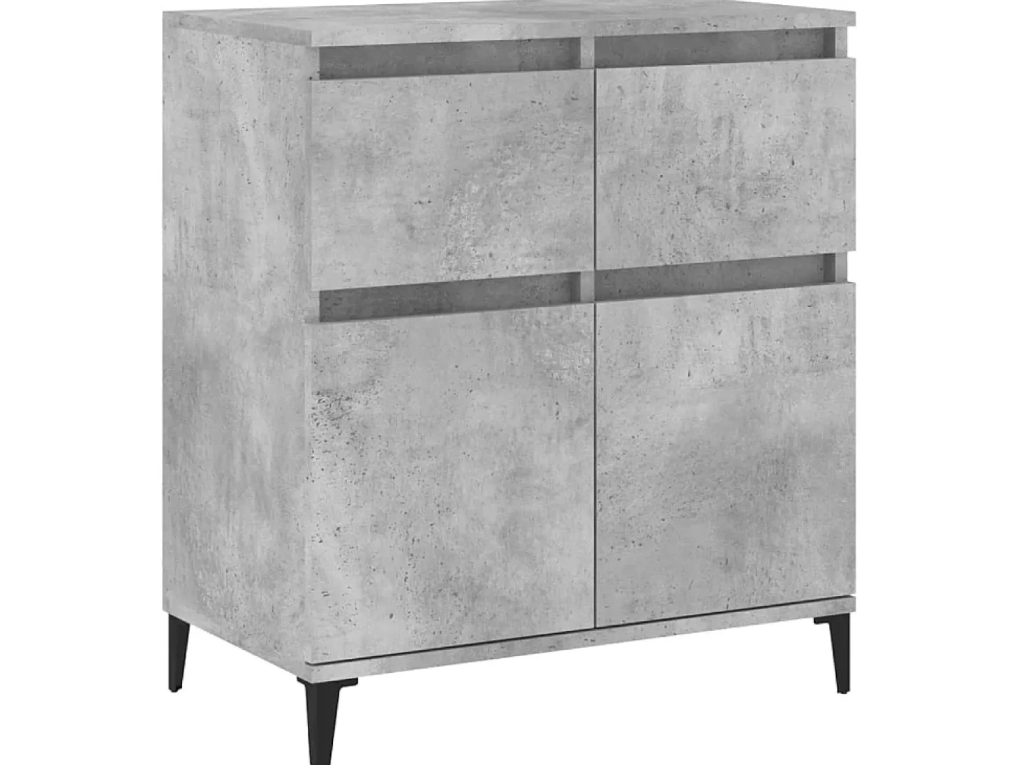 Aparador de madera contrachapada gris hormigón 60x35x70 cm ES78819