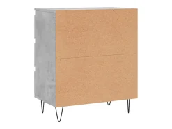 Aparador de madera contrachapada gris hormigón 60x35x70 cm