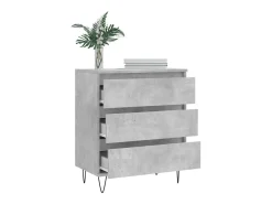 Aparador de madera contrachapada gris hormigón 60x35x70 cm