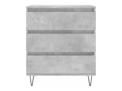 Aparador de madera contrachapada gris hormigón 60x35x70 cm