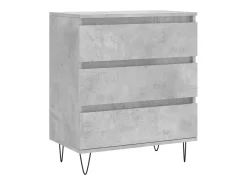 Aparador de madera contrachapada gris hormigón 60x35x70 cm