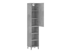 Aparador de madera contrachapada gris hormigón 34,5x34x180 cm ES36454