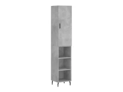 Aparador de madera contrachapada gris hormigón 34,5x34x180 cm ES36454