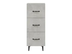 Aparador de madera contrachapada gris hormigón 34,5x34x90 cm ES72121