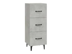 Aparador de madera contrachapada gris hormigón 34,5x34x90 cm ES72121