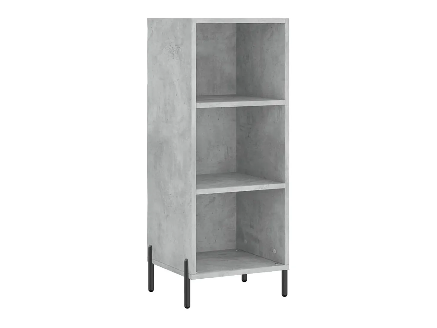 Aparador de madera contrachapada gris hormigón 34,5x34x180 cm ES18673