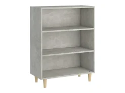 Aparador de madera contrachapada gris hormigón 69,5x32,5x90 cm